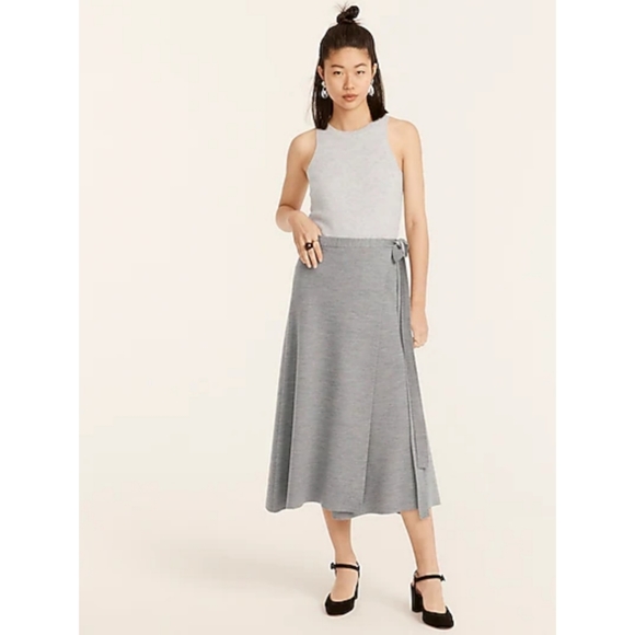 J. Crew Dresses & Skirts - J.Crew Two-toned merino wool wrap skirt